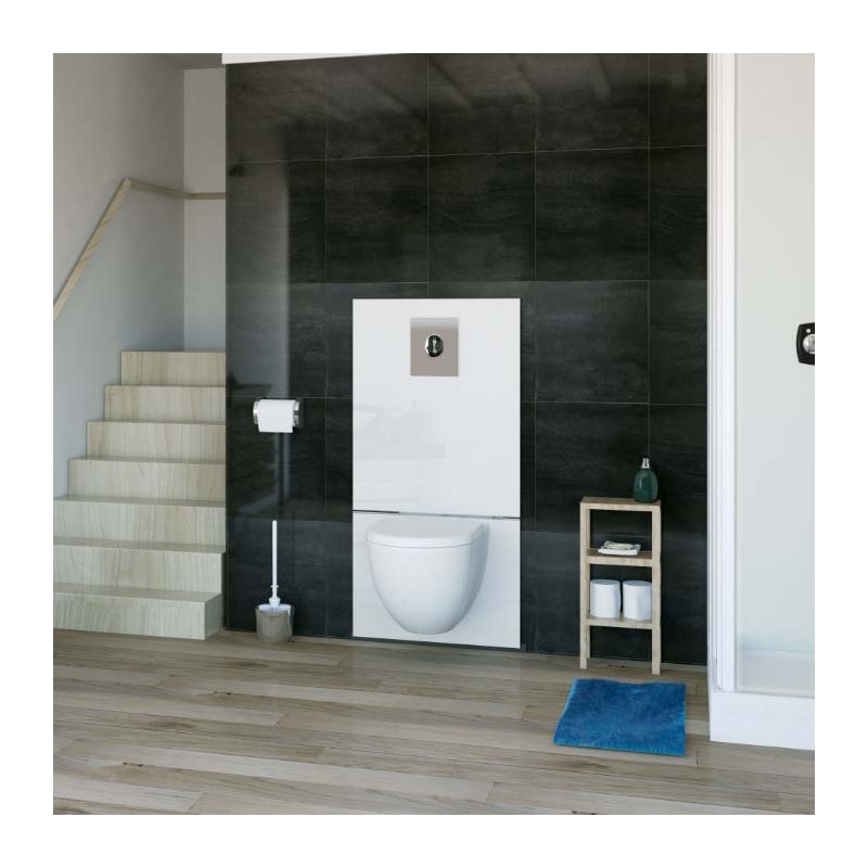 SFA sanibroyeur saniwall pro up broyeur avec bâti-support grohe et habillage en verre SFA sanibroyeur saniwall pro up broyeur avec bâti-support grohe et habillage en verre