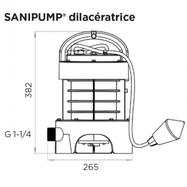 SFA Sanibroyeur Sanipump GR/VX pompe eaux usées